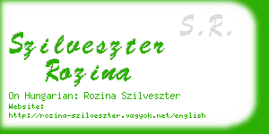 szilveszter rozina business card